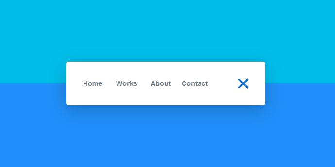 CSS3弹性展开网站动画导航菜单特效插图