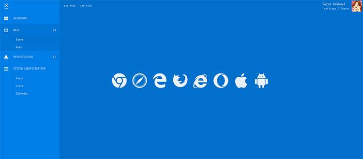 CSS3响应式侧边导航下拉菜单代码插图