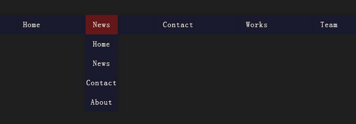 CSS3鼠标悬停动画下拉导航菜单代码插图
