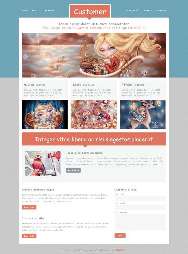 卡通动漫风格HTML5模板插图