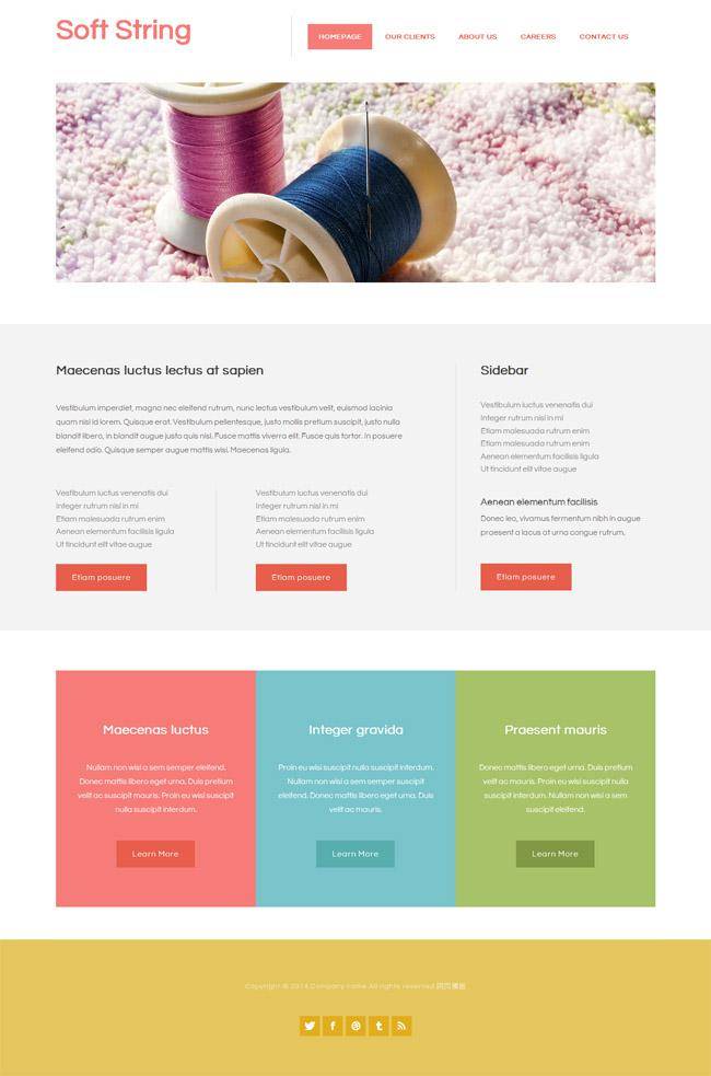 针线类企业CSS网页模板插图