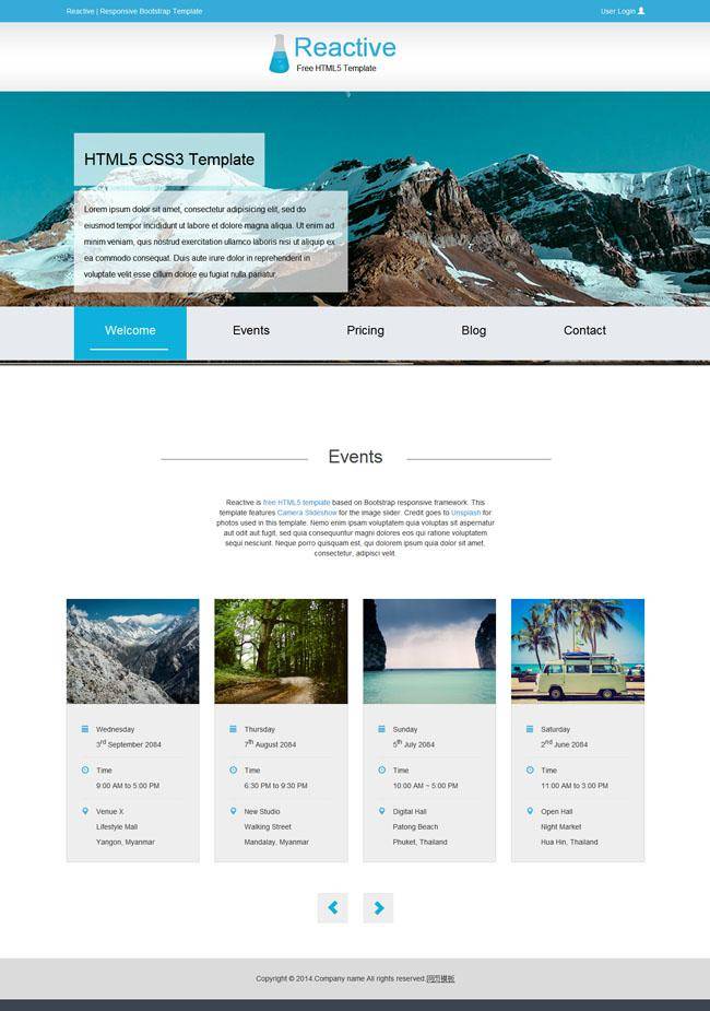 旅游景点线路bootstrap模板插图