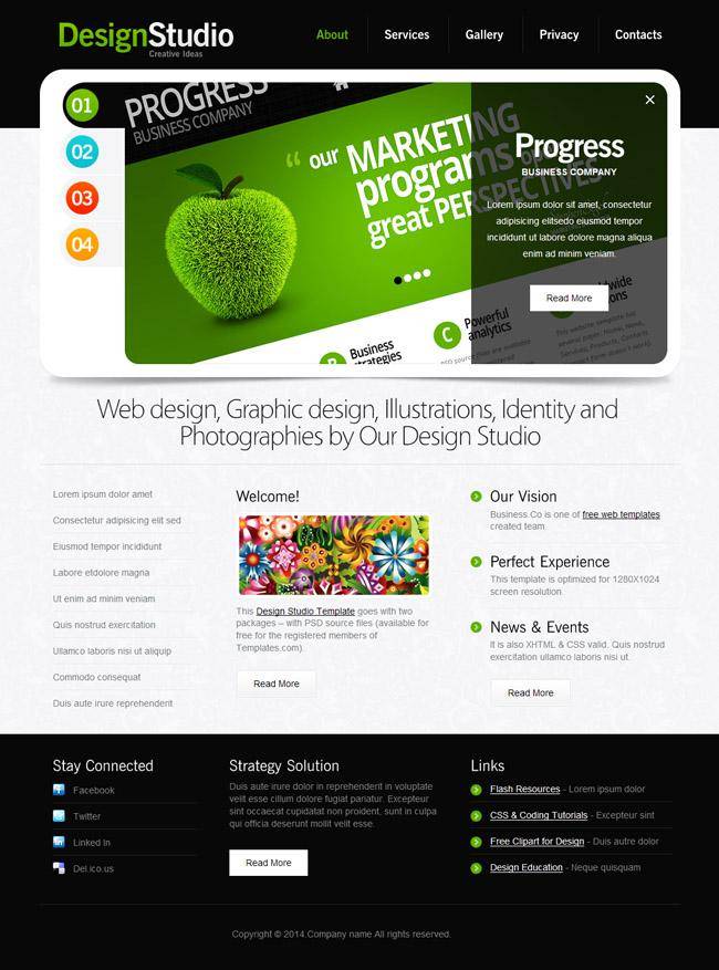 漂亮的广告公司html5模板插图