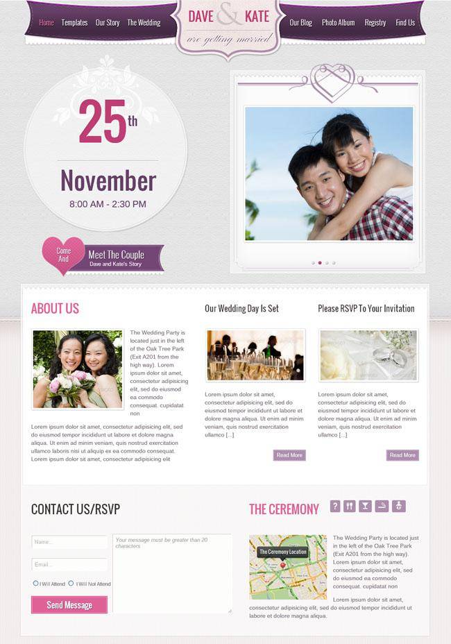 婚庆企业html5网站模板插图