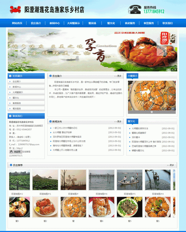 蓝色通用企业dedecms模板插图