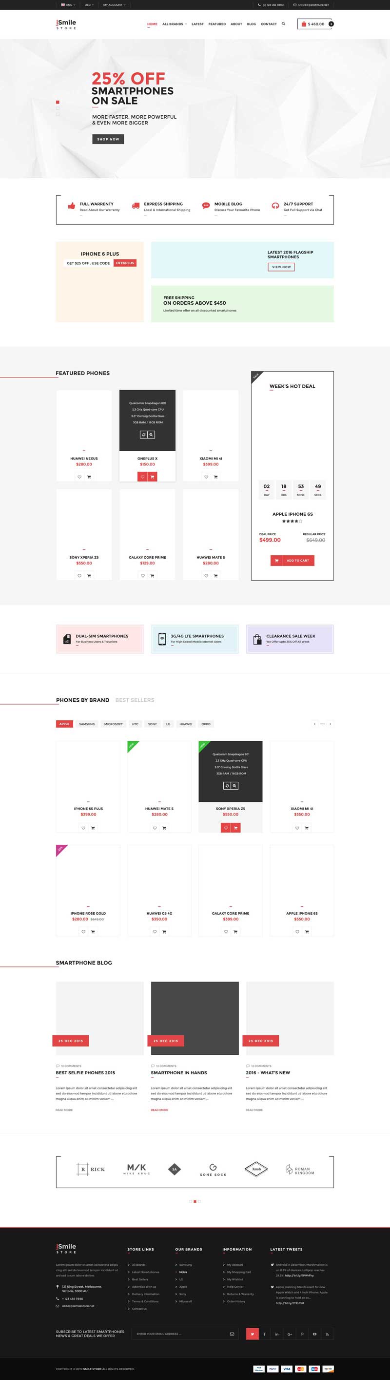 扁平化通用的手机购物商城全套html5模板插图