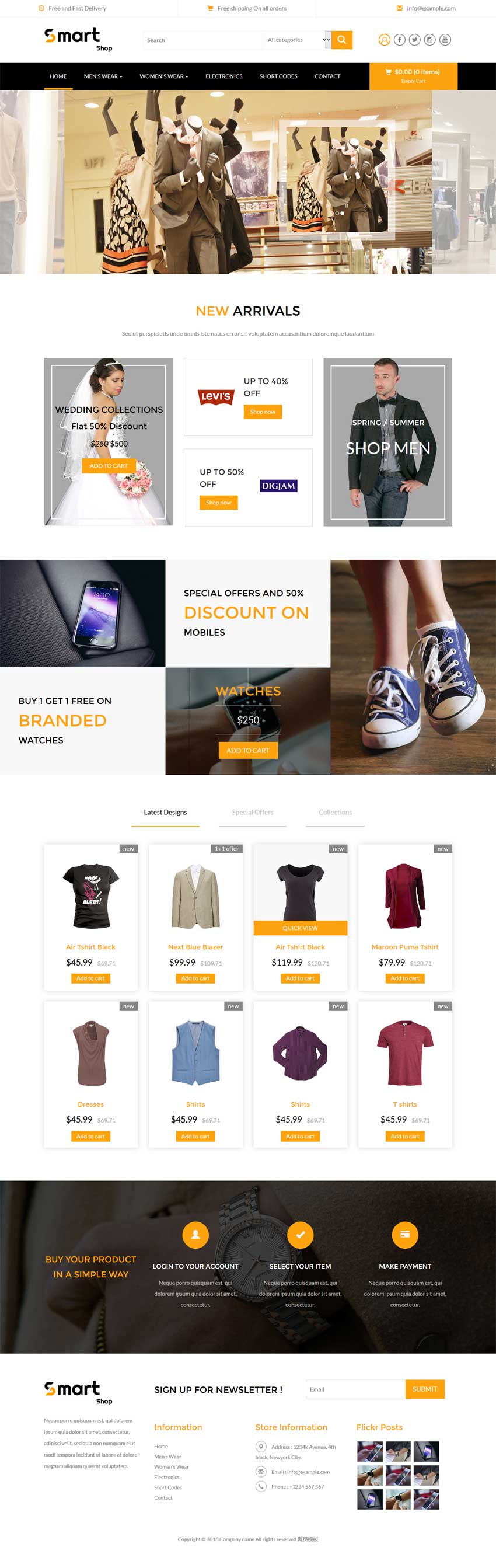 国外bootstrap网上服装购物商城响应式模板源码下载_商城网站模板插图