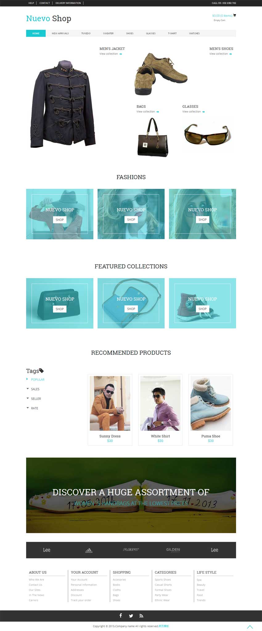 黑色简洁bootstrap服装商城网站模板html源码_商城网站模板插图