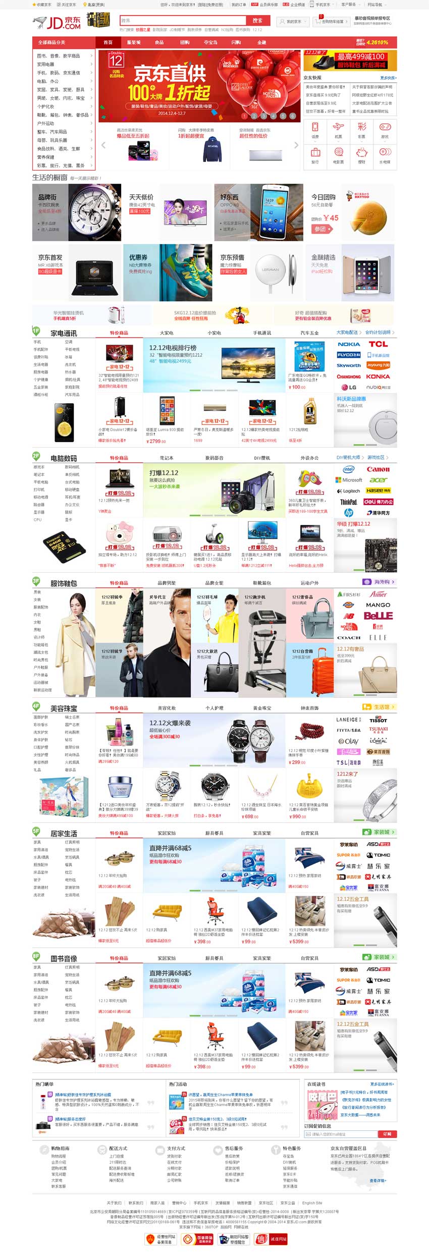 红色新版仿京东商城模板html源码下载_商城网站模板插图