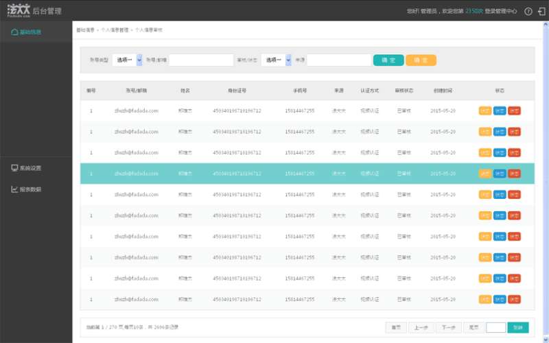 黑色扁平的后台管理列表页模板源码下载_网站后台模板插图