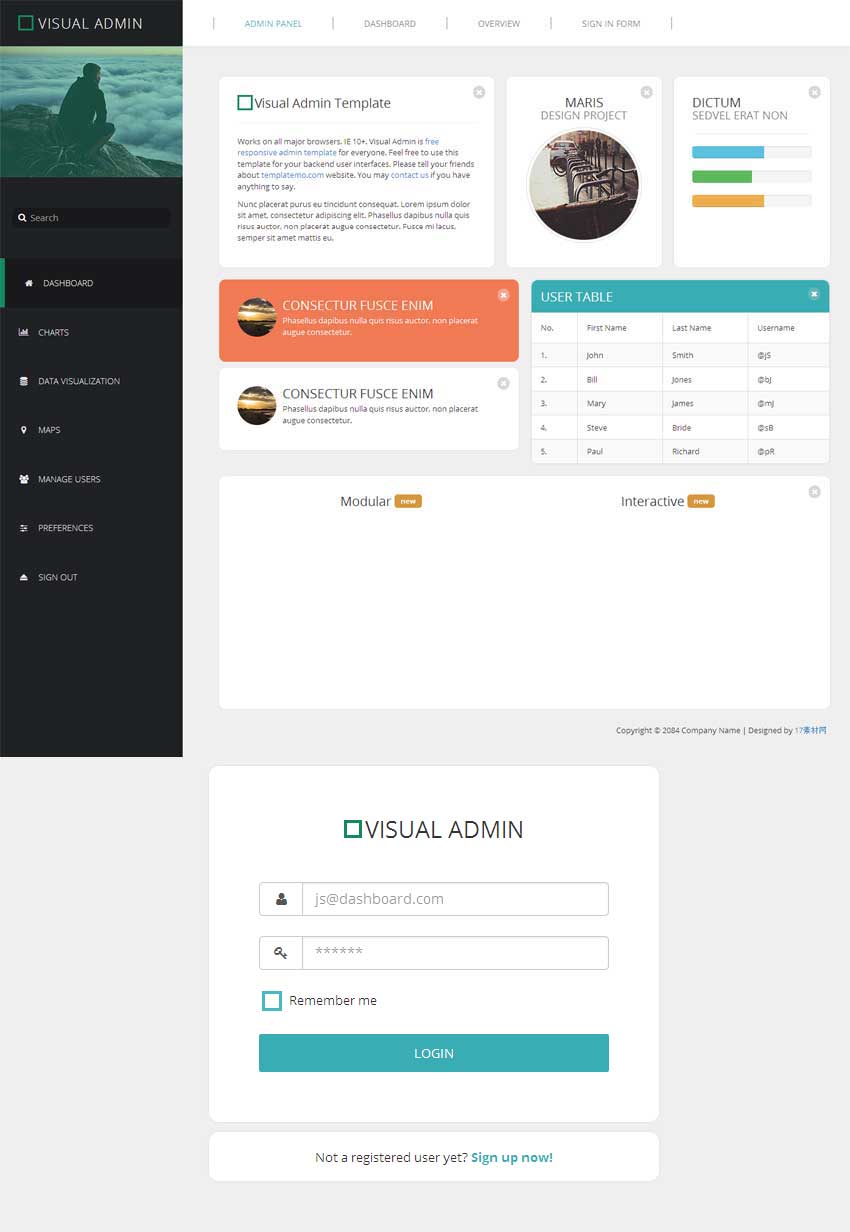 响应式bootstrap企业博客网站后台模板下载_网站后台模板插图