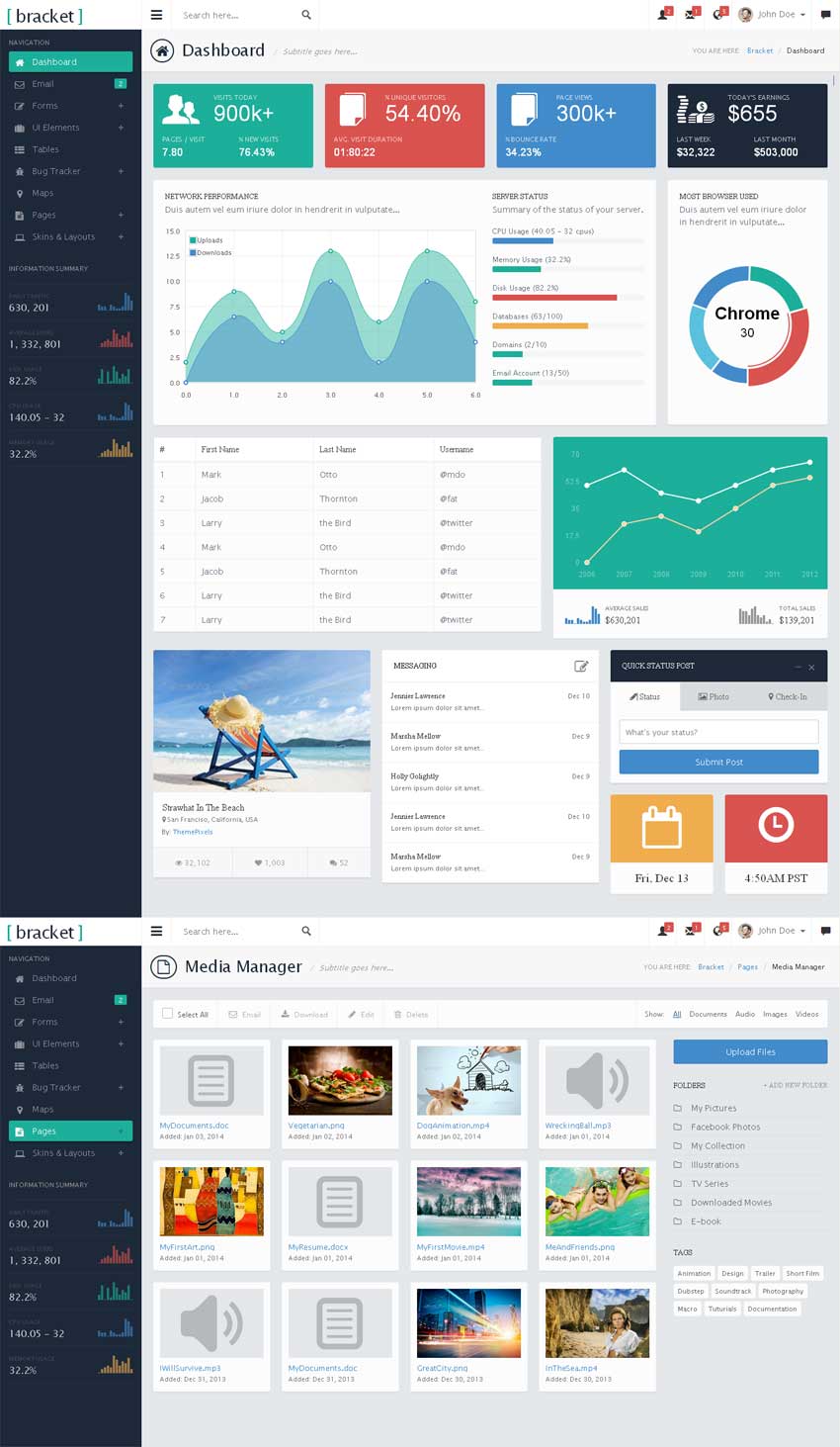 html5 bootstrap响应式后台系统模板下载_网站后台模板插图