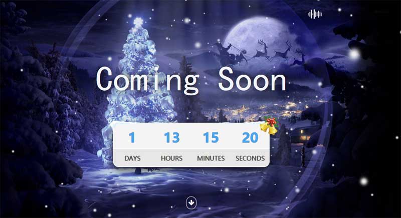 html5带音乐背景的圣诞节倒计时页面模板_html单页模板插图