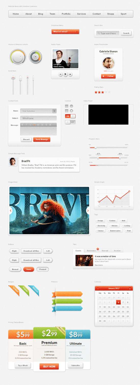 简洁大气的bootstrap视频社交网站ui设计模板_响应式网站模板插图