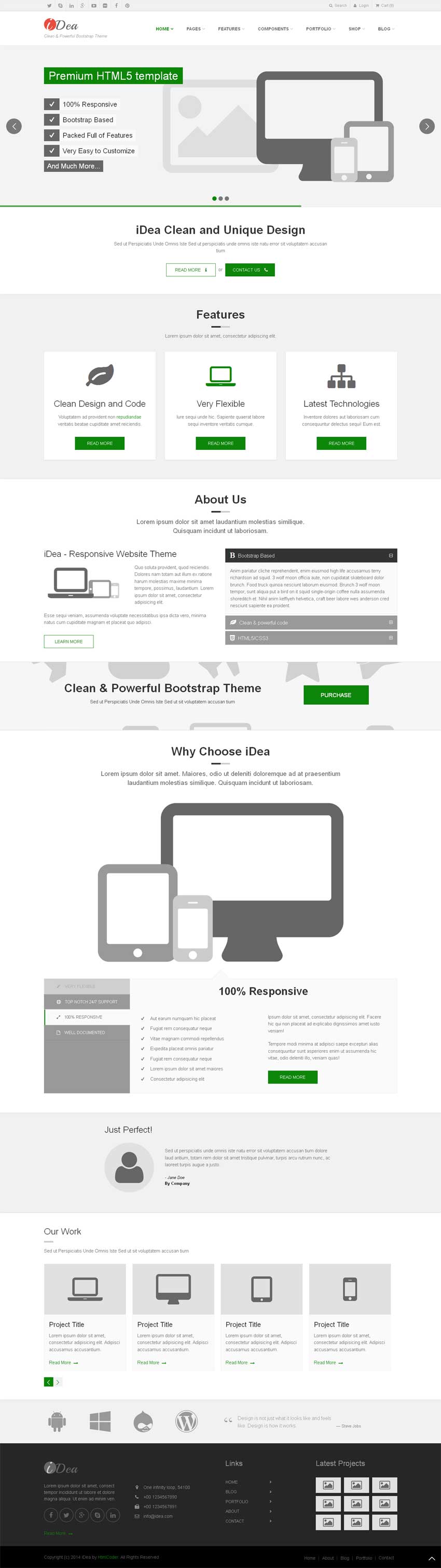 互联网企业bootstrap整站html5模板下载_响应式网站模板插图