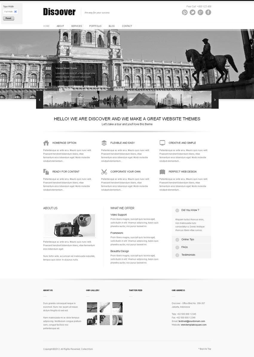 黑色的旅游景区网站HTML5响应式企业模板下载_响应式网站模板插图