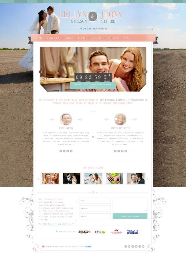 html5响应式布局粉色的婚庆公司网站模板整站下载_响应式网站模板插图
