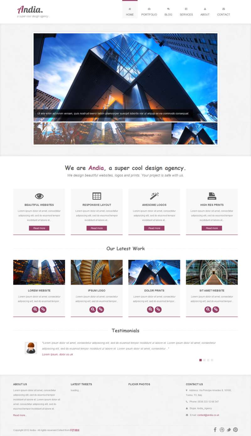 简洁的bootstrap响应式商业公司网站模板html整站下载_响应式网站模板插图