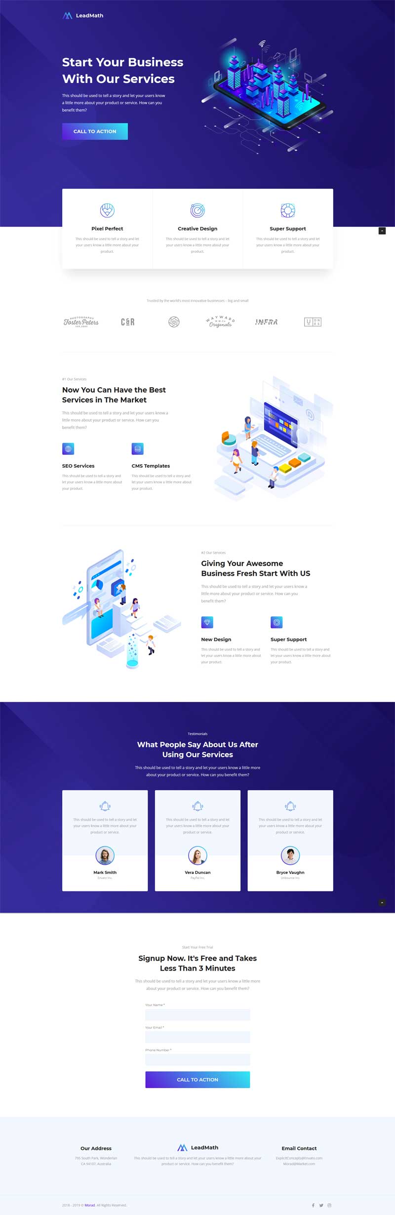 商业服务器专题设计HTML5模板_网站专题模板插图