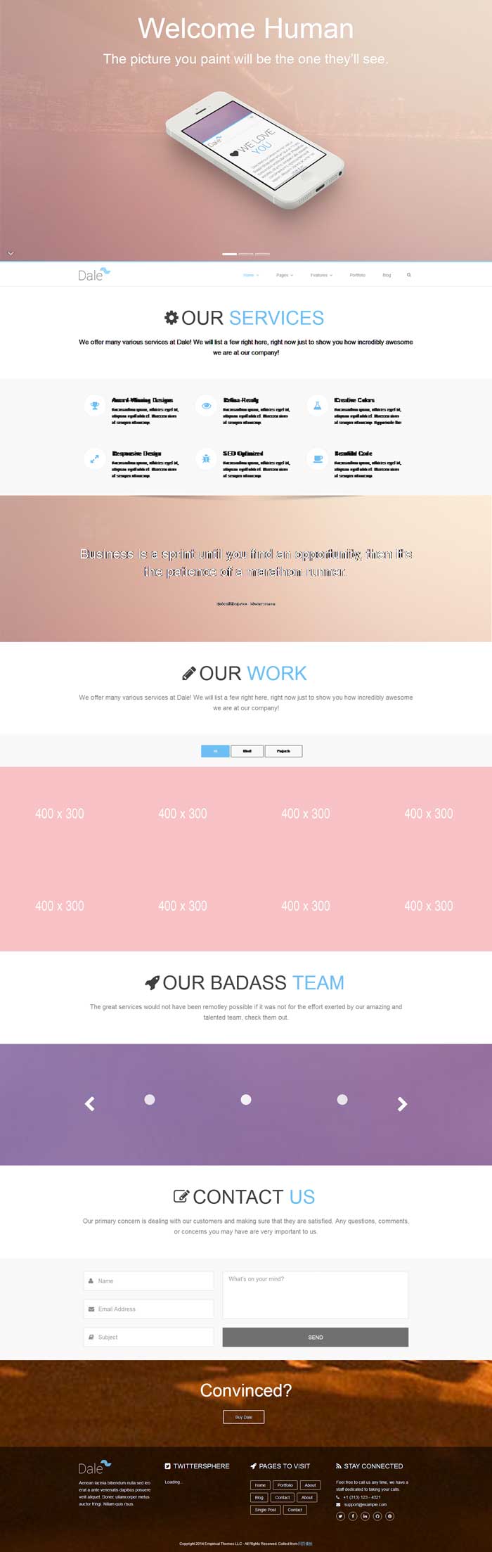 html5通用的app软件开发公司响应式模板_响应式网站模板插图