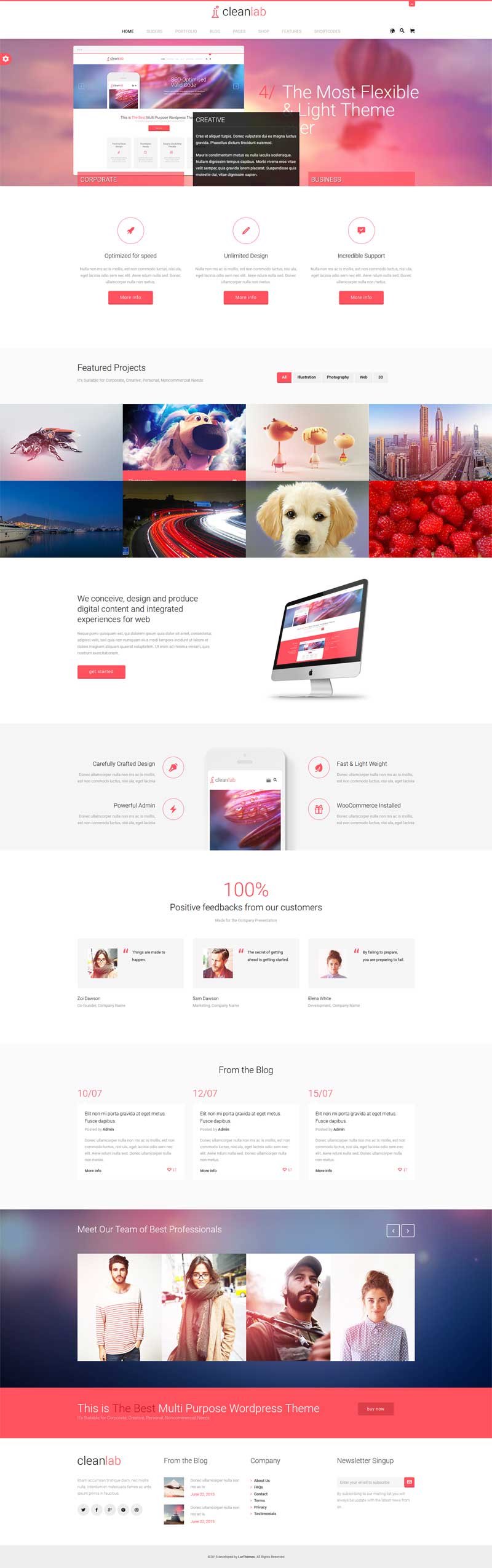 红色的广告设计公司展示html5响应式模板_响应式网站模板插图