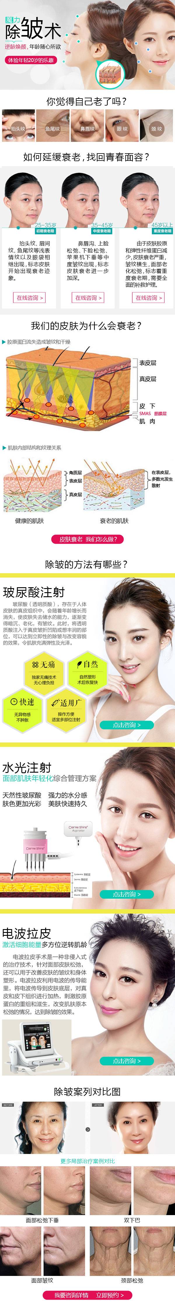 整形美容除皱嫩肤专题手机网站设计模板_网站专题模板插图