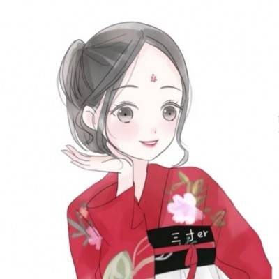 抖音简笔画女生头像呆萌可爱 我只是喜欢你哪有什么目的_QQ头像插图5