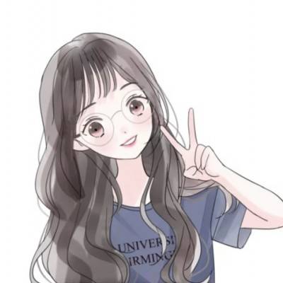 抖音简笔画女生头像呆萌可爱 我只是喜欢你哪有什么目的_QQ头像插图1