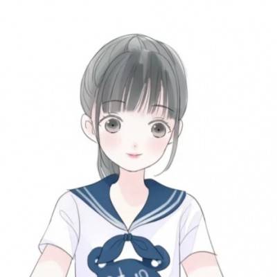 抖音简笔画女生头像呆萌可爱 我只是喜欢你哪有什么目的_QQ头像插图10