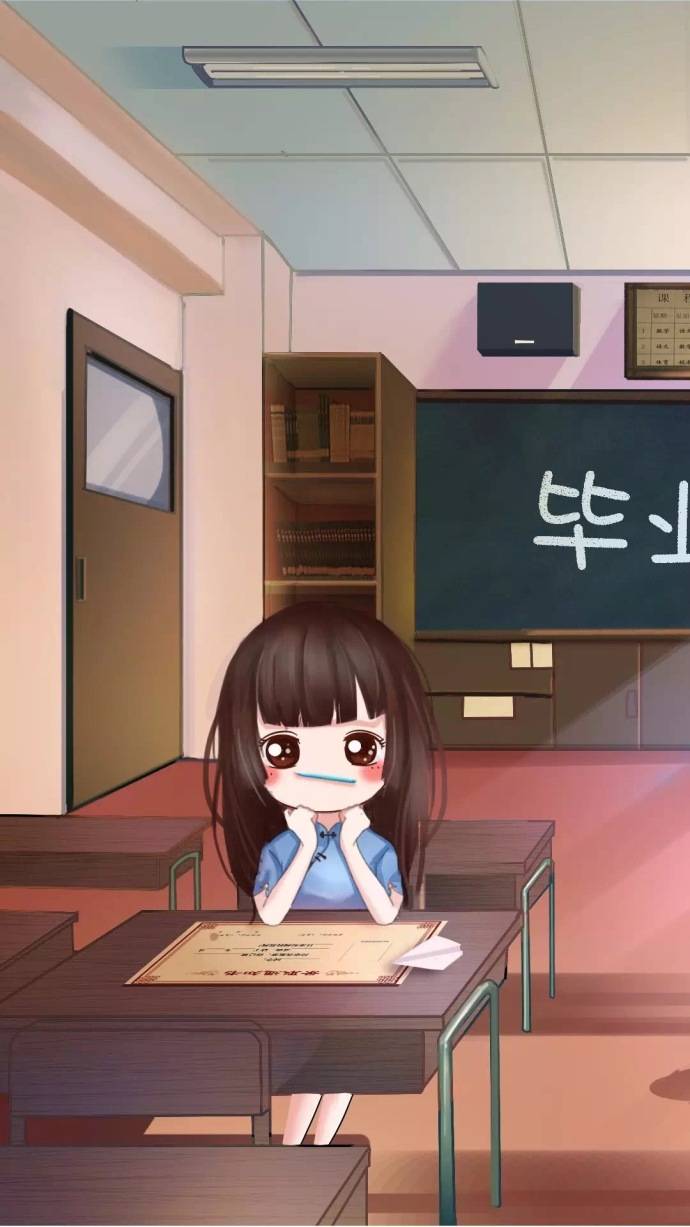 卡通情侣手机壁纸一男一女分开的 好看的情侣手机壁纸一对_QQ皮肤插图2