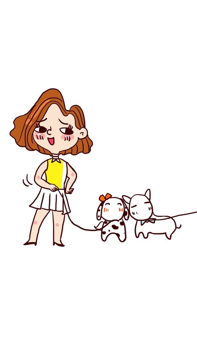 卡通情侣手机壁纸一男一女分开的 好看的情侣手机壁纸一对_QQ皮肤插图7