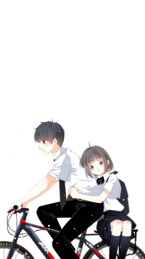 浪漫甜蜜的情侣卡通手机壁纸 两人在一起的幸福卡通情侣图片_QQ皮肤插图6