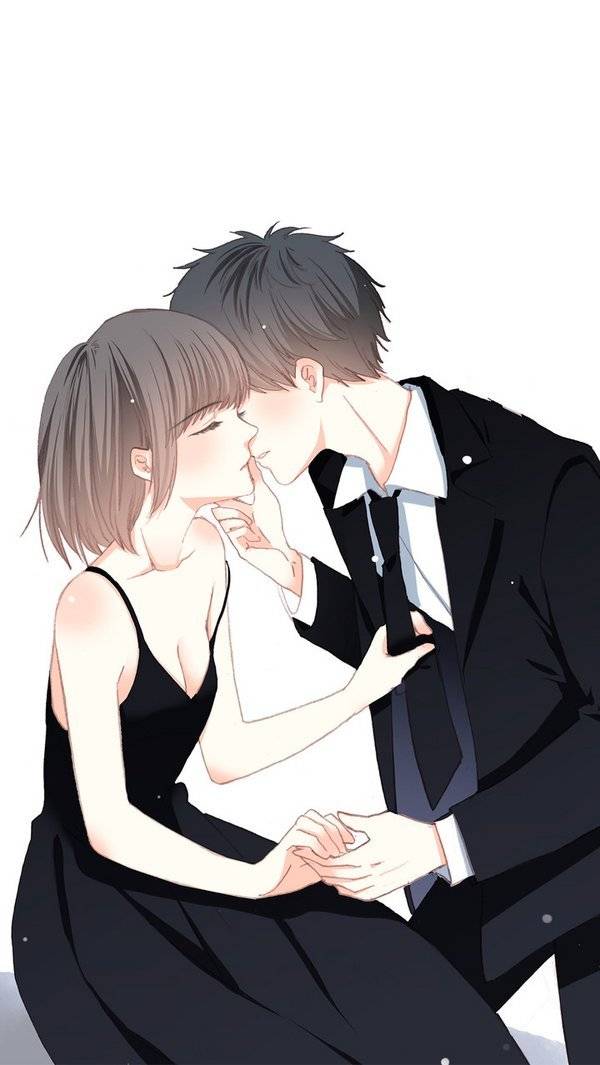 浪漫甜蜜的情侣卡通手机壁纸 两人在一起的幸福卡通情侣图片_QQ皮肤插图4