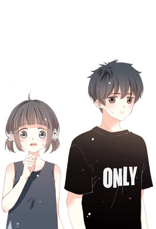 浪漫甜蜜的情侣卡通手机壁纸 两人在一起的幸福卡通情侣图片_QQ皮肤插图8