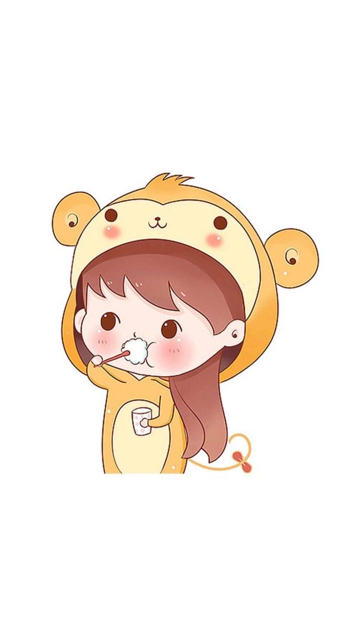 可爱情侣手机壁纸卡通大全 情侣版卡通手机壁纸一对_QQ皮肤插图8