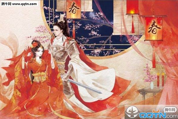 唯美古风情侣图片素材 明明就应该和你亲吻在风里_QQ皮肤插图6