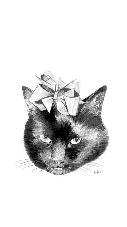 卡通手绘猫咪情侣皮肤一对 手绘猫咪一对情侣皮肤_QQ皮肤插图1