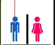 厕所男女搞笑QQ表情_QQ表情插图
