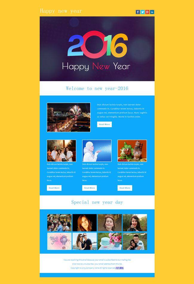 2016专题页面网站模板插图