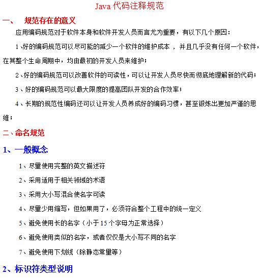 Java代码注释规范 中文插图