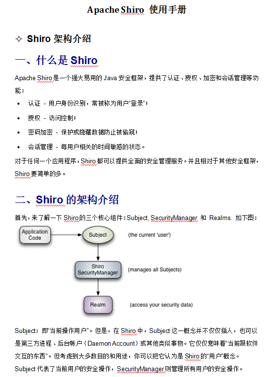 Apache Shiro 使用手册 中文插图