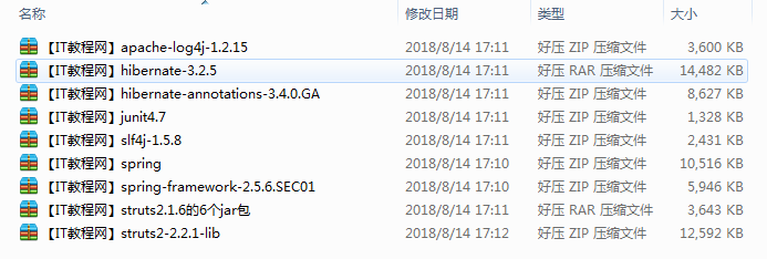SSH框架常用jar包汇总插图