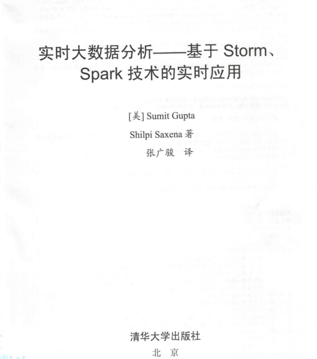 实时大数据分析 基于Storm Spark技术的实时应用 中文PDF插图