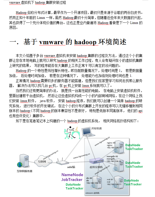 vmware虚拟机下hadoop集群安装过程插图