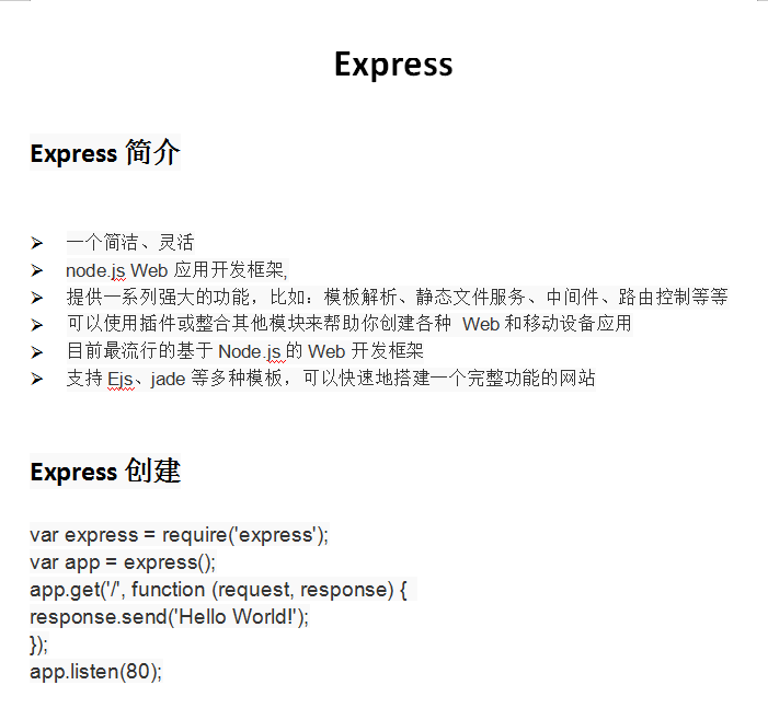 nodejs中的express 中文WORD版_前端开发教程插图