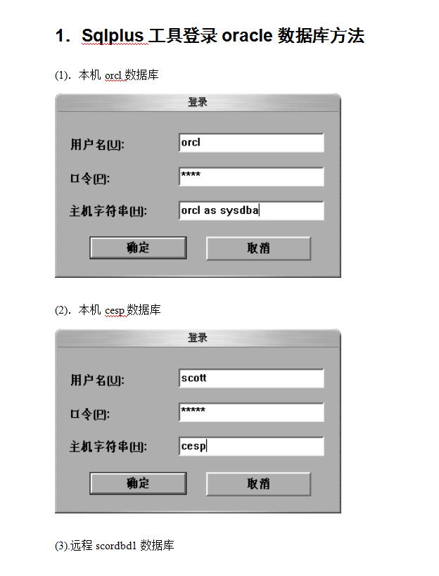 sqlplus登录oracle的四种方法_数据库教程插图