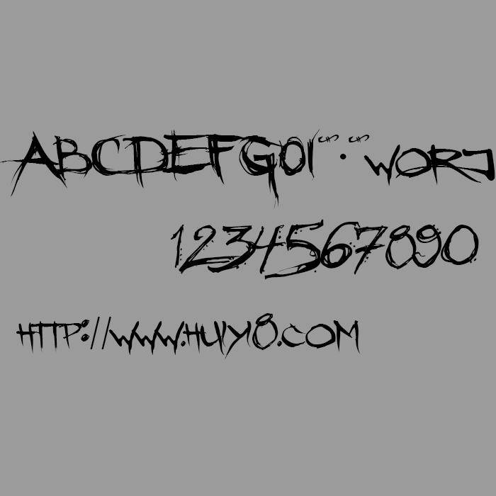 Angryblue字体插图