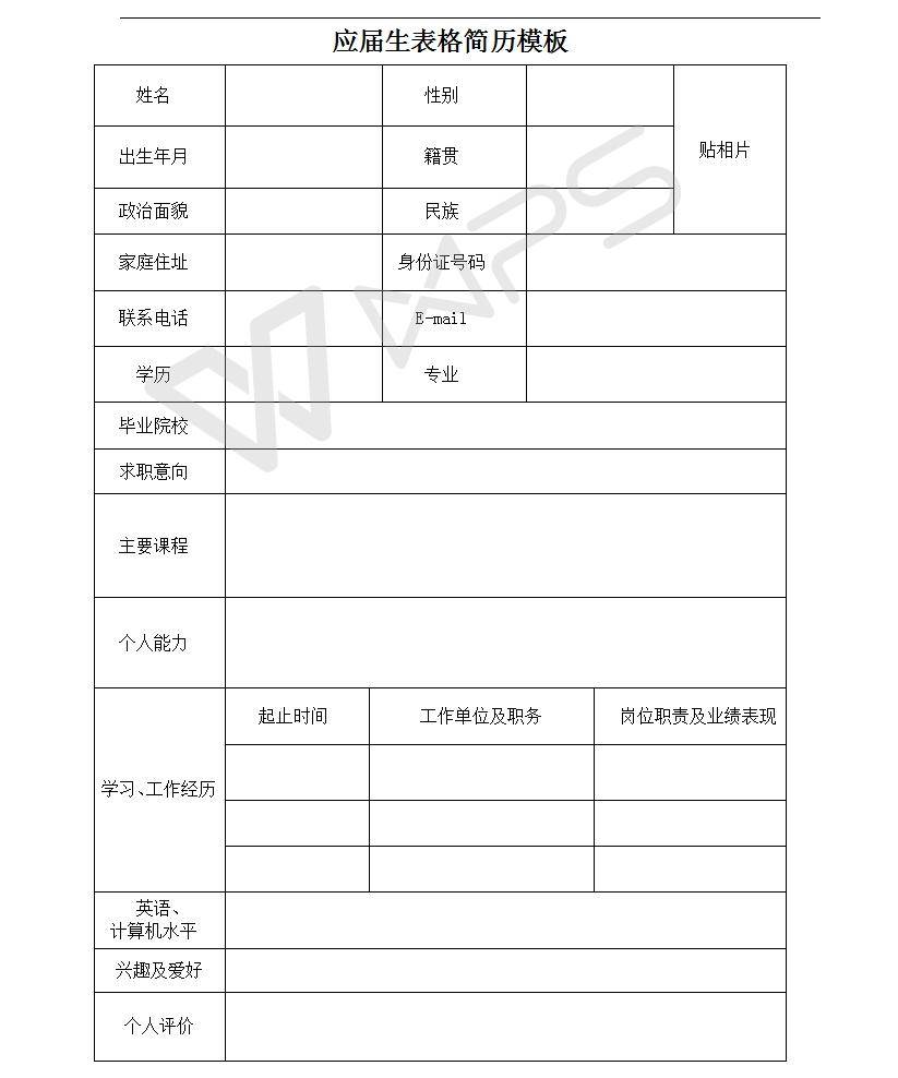 教师简历模板插图