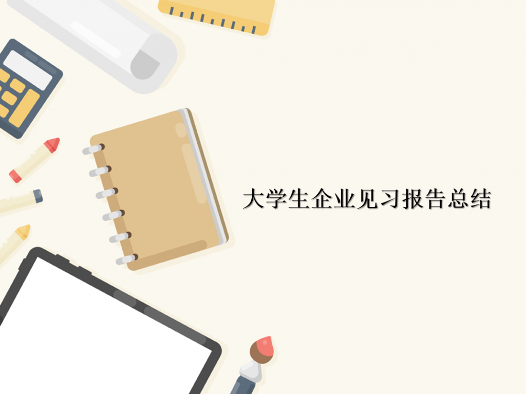 大学生企业见习报告总结PPT模板插图