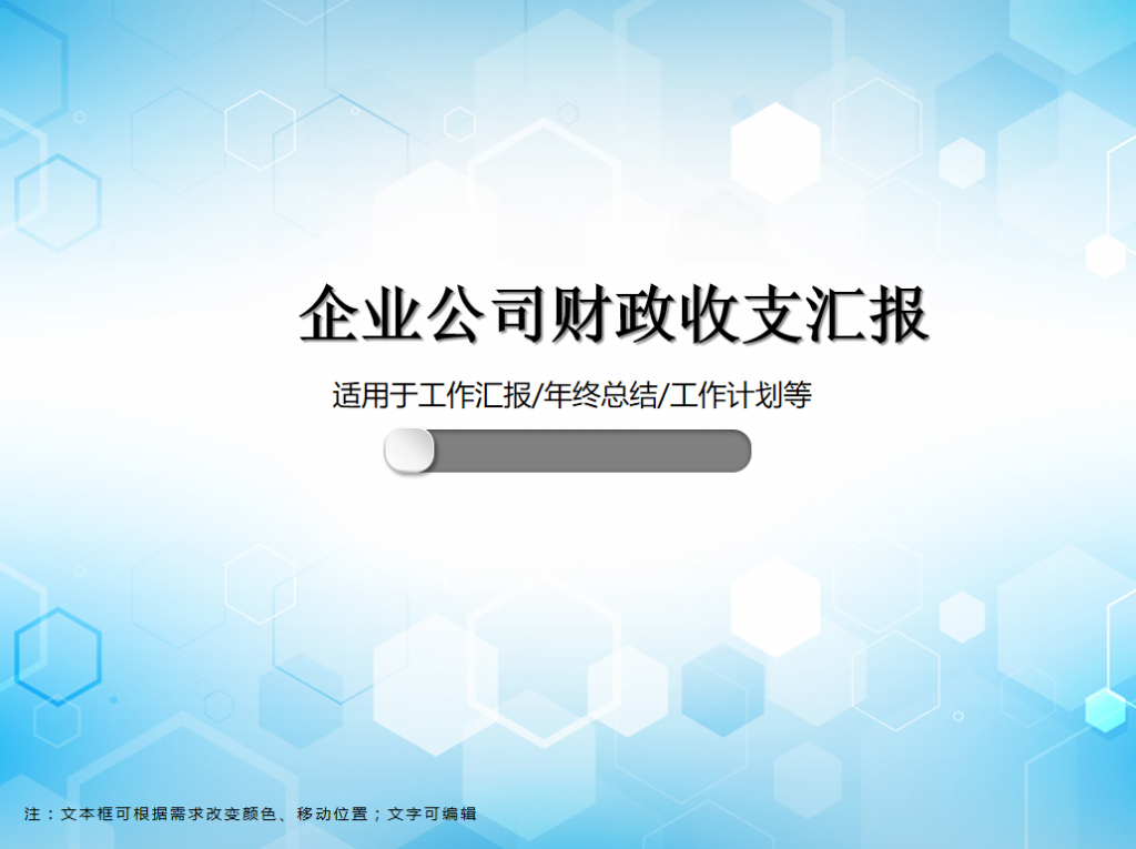 企业公司财政收支汇报PPT模板插图